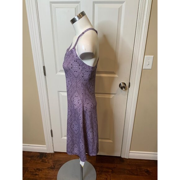Breathe Athletics Purple Geometric Athletic Sleeveless Cutout Back Dress, Size S - Picture 3 of 5